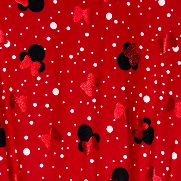 NWOT Disney Parks Minnie Mouse Red Polka Dot Tie Front - Shirt Medium - Picture 3 of 7